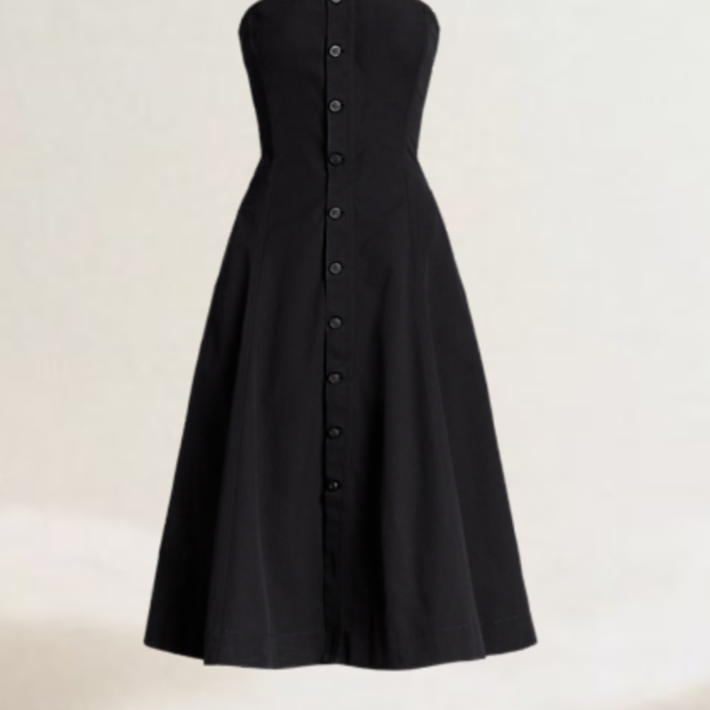 Ralph Lauren Purple Label Black Strapless Cocktail Dress